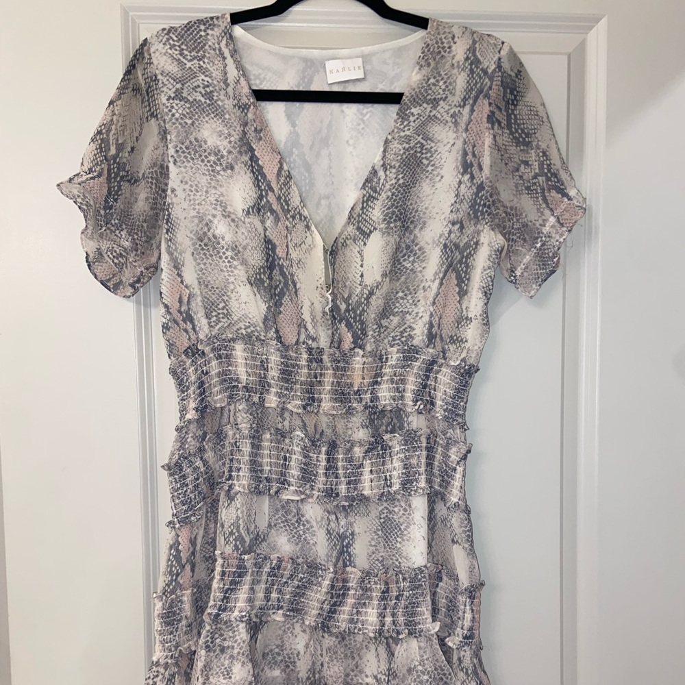 Snakeskin Karlie Dress. Size Medium.